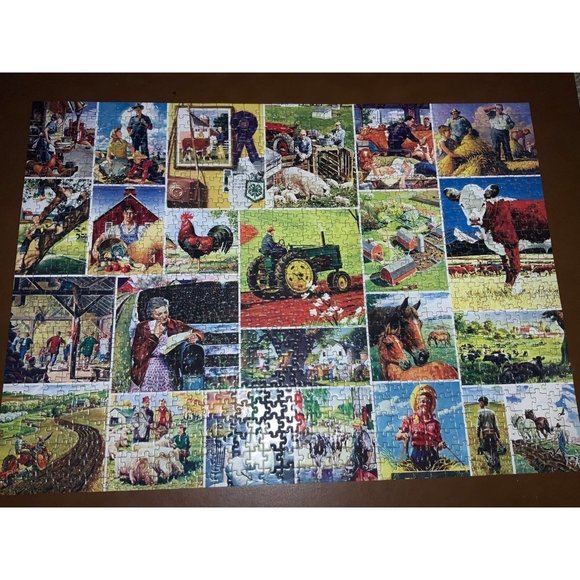 Masterpiece 1000 piece Puzzle "Farmland Collage" - Picture 3 of 11